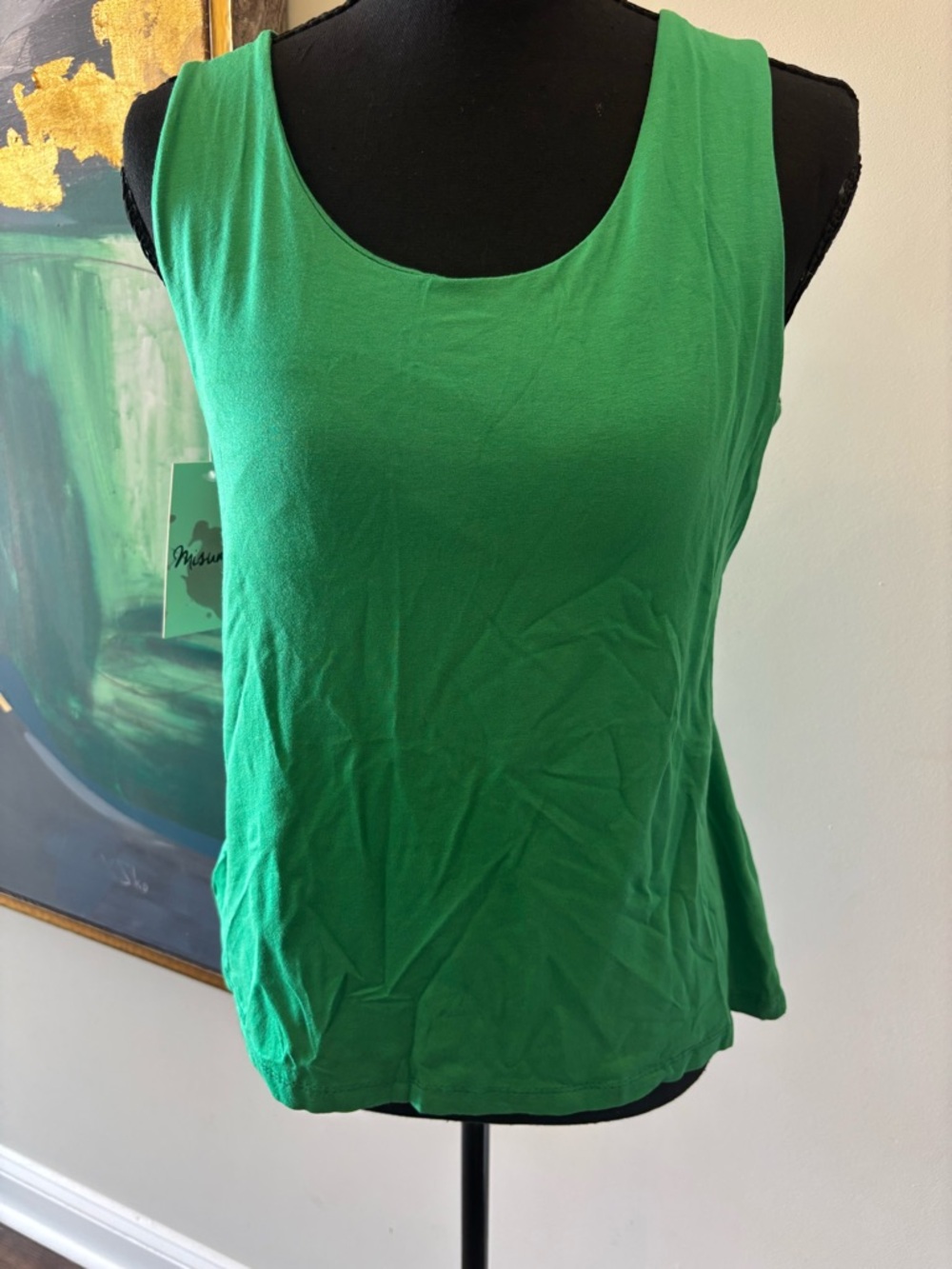 Everyday Sleeveless Scoop Neck Tank — Green